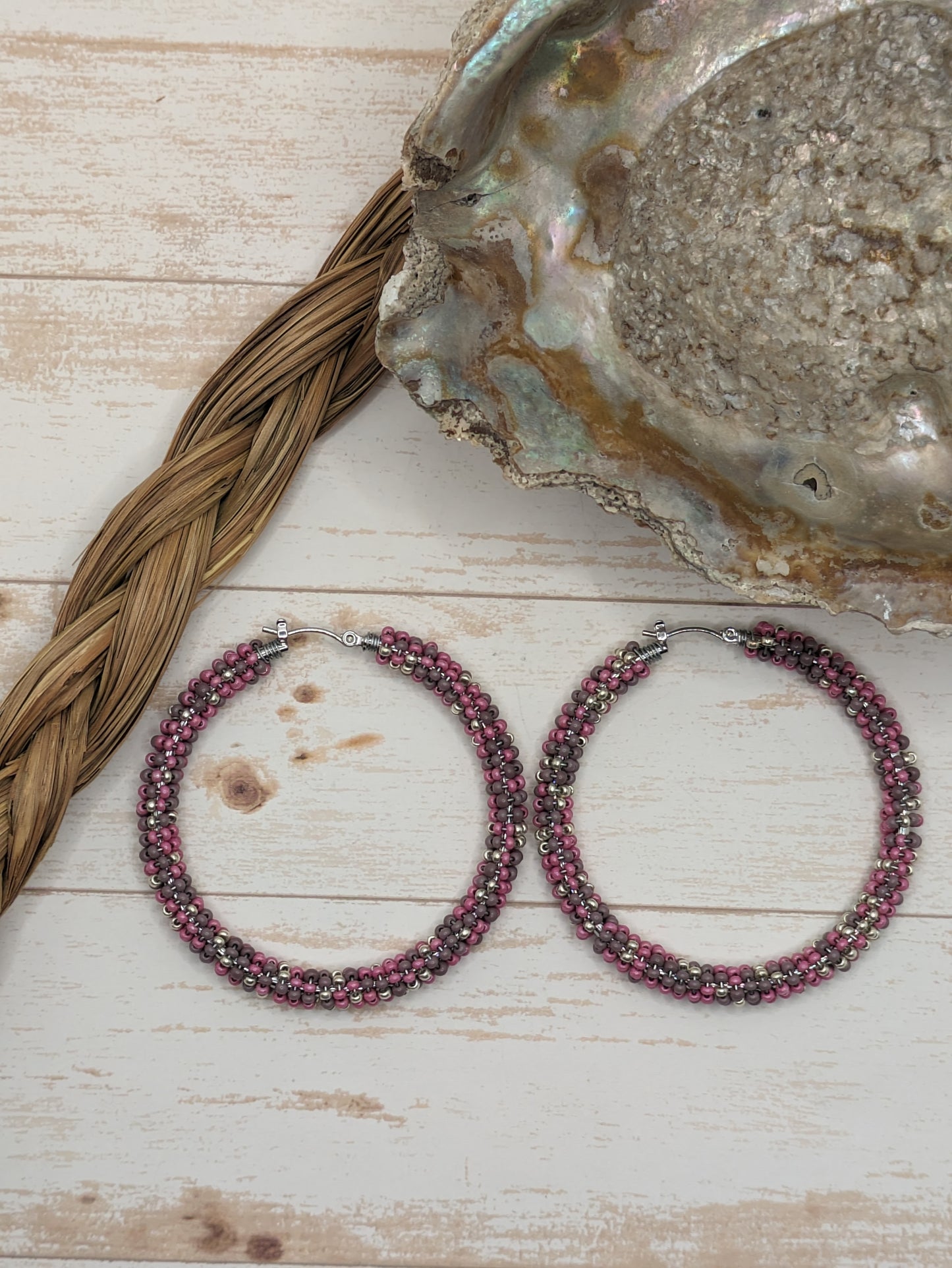 Hoops- Pink and Purple Lrg