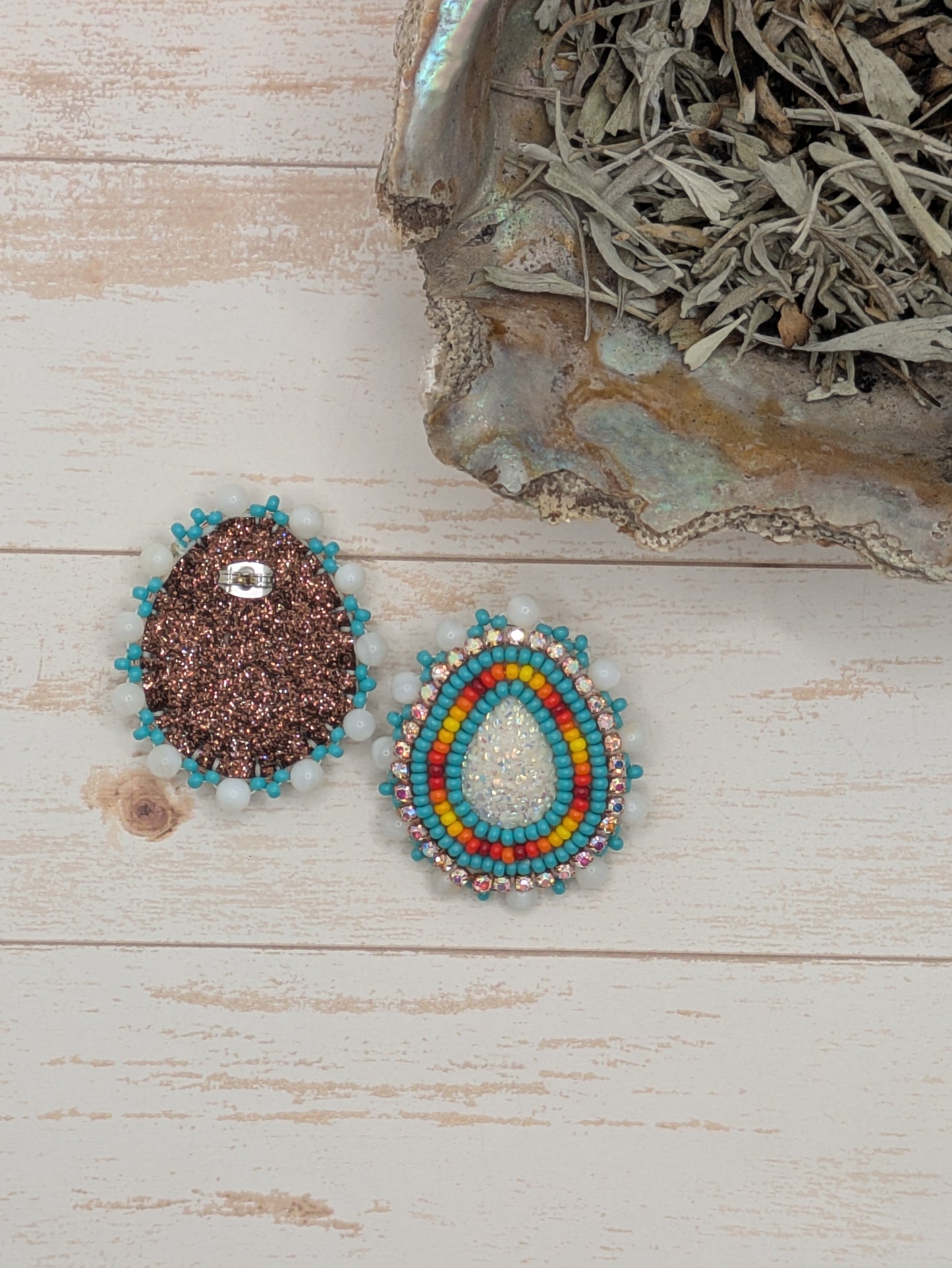 Mini- Turquoise & White