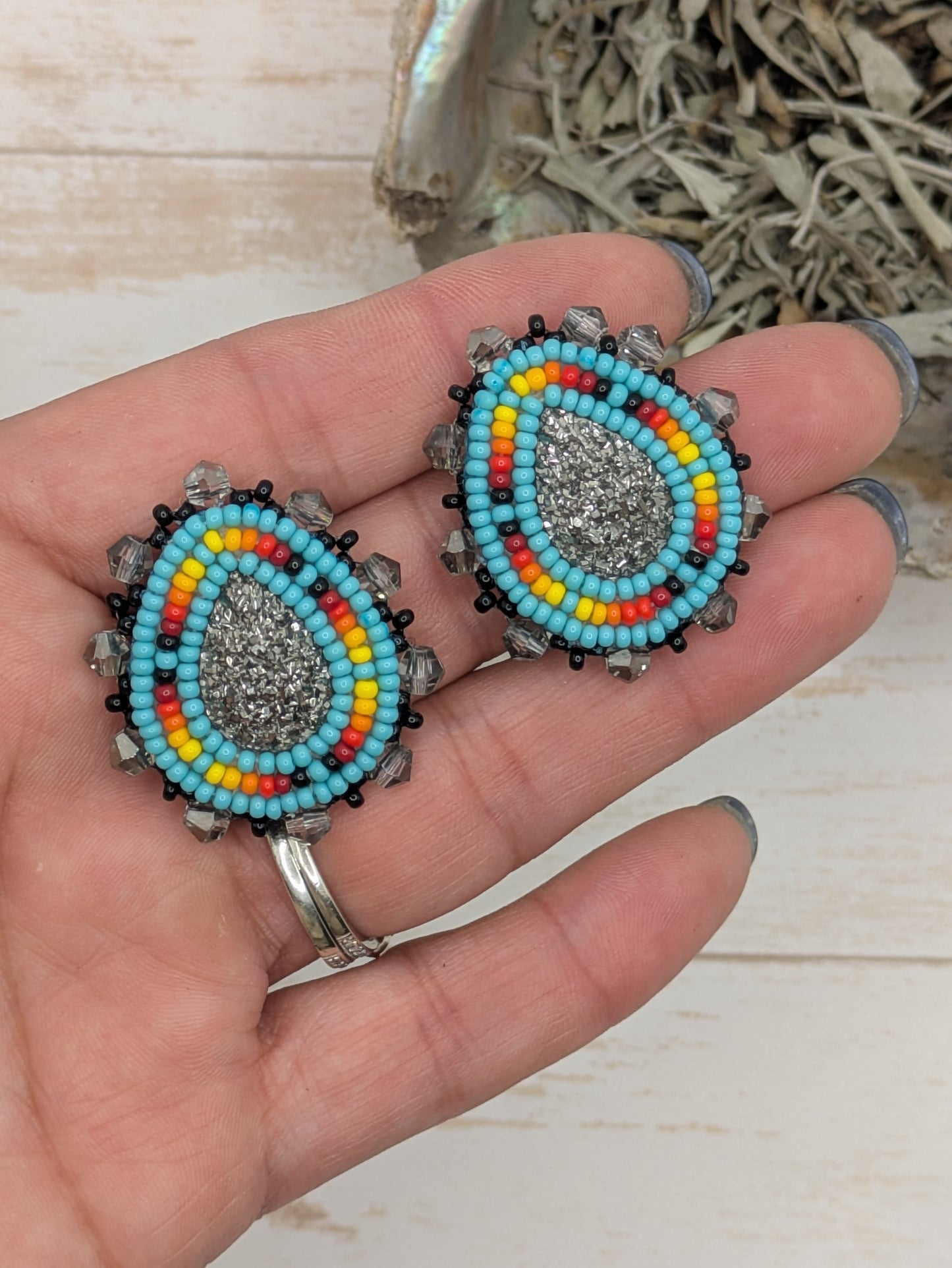 Mini- Turquoise & Gray