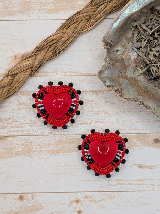 Red Heart Earrings
