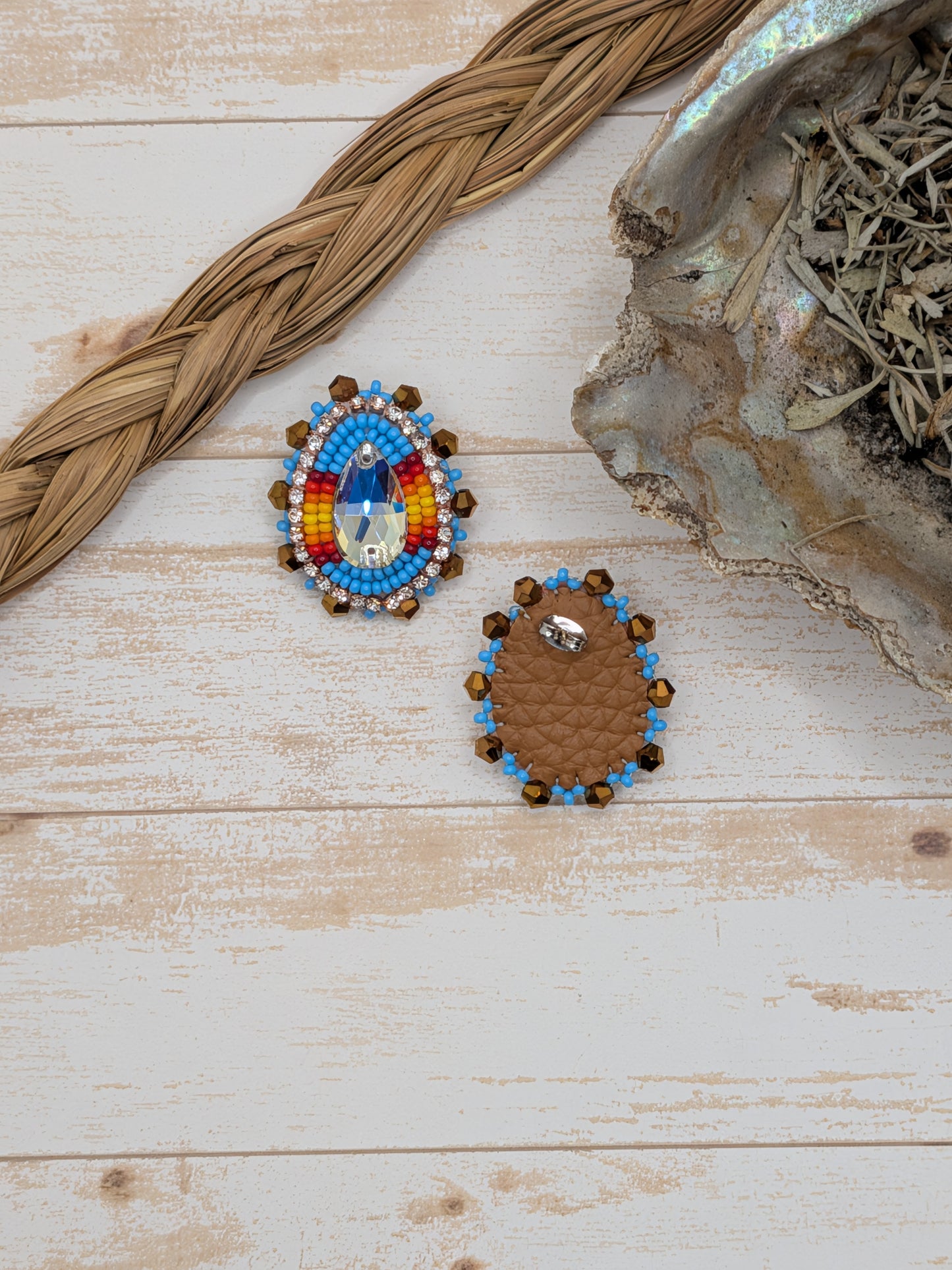 Mini Turquoise and Copper Earrings